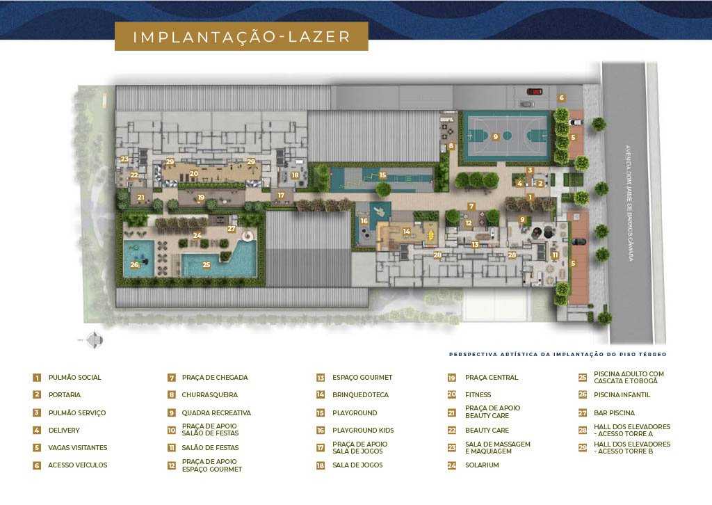 Planta - Apartamento 3 Dorms (94m²) em São Bernardo | Lazer de Resort + Depósito Privativo no Planalto - Investimoveis