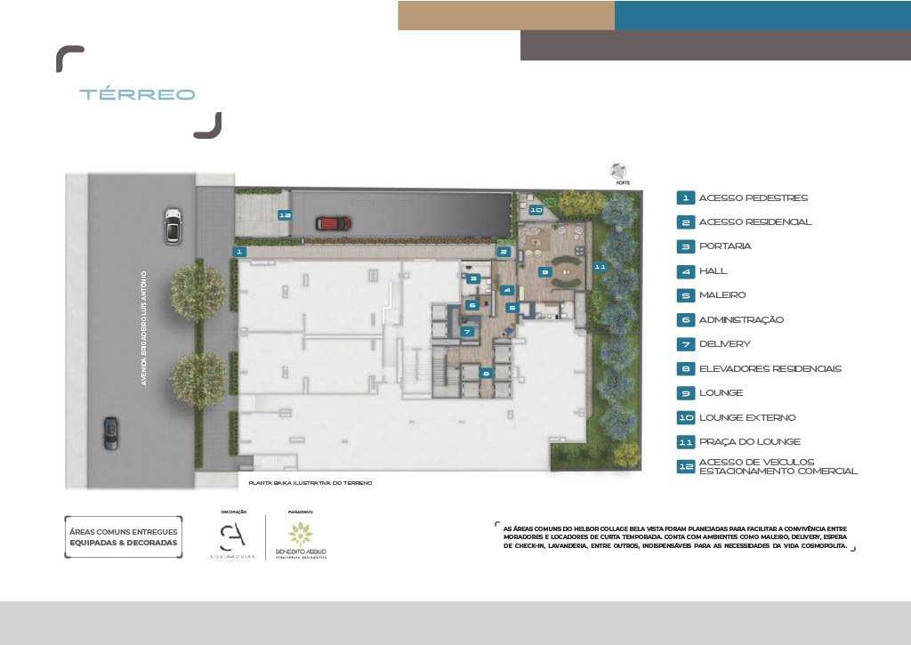 Planta - INVESTIMENTO CERTO: STUDIO 26M² Helbor Collage BELA VISTA | 5 Min da AV. PAULISTA - Investimoveis
