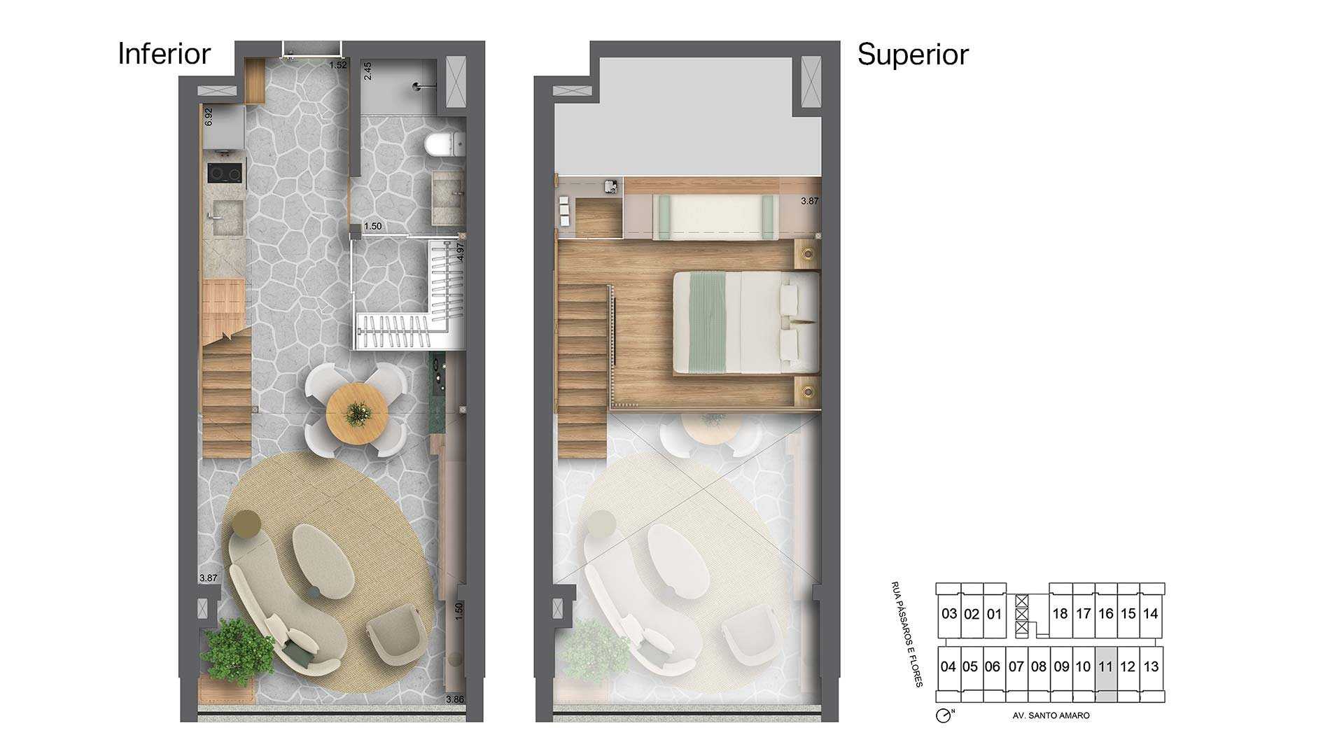 Planta - STUDIO 3.90: Viva a Amplitude no Coração do Brooklin – 300m do Metrô! - Investimoveis