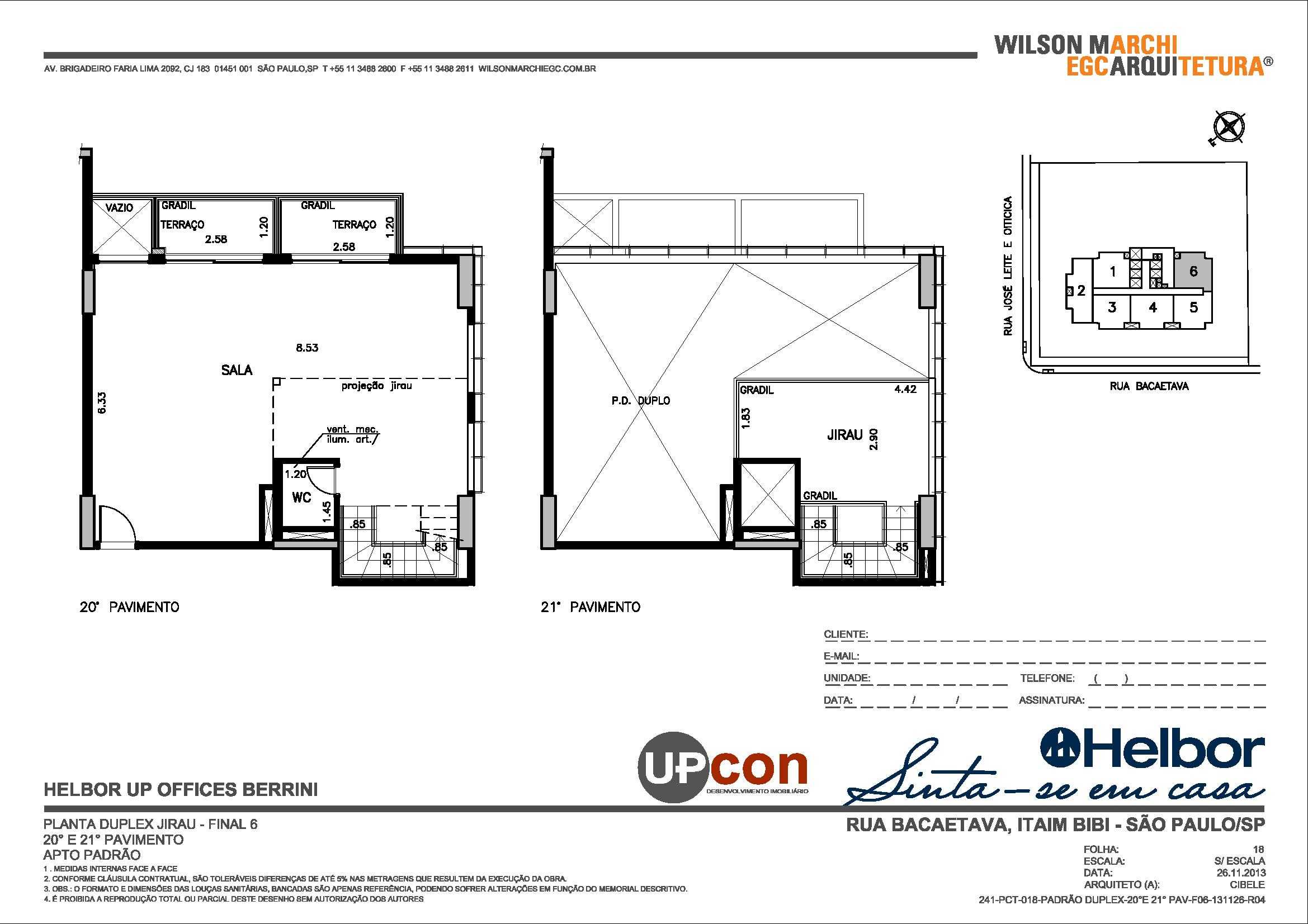 Planta - Sala Comercial 86m² | 3 VAGAS - R$ 864.500 | Helbor UP Offices Berrini | Oportunidade ÚNICA no Brooklin - Investimoveis